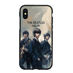 Чехол iPhone XS Max матовый The Beatles - Help