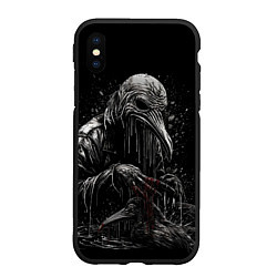 Чехол iPhone XS Max матовый Slipknot - Stay and bleeding, цвет: 3D-черный