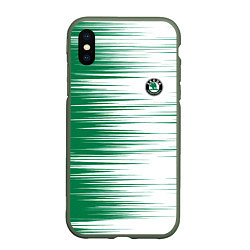 Чехол iPhone XS Max матовый Skoda sign Шкода