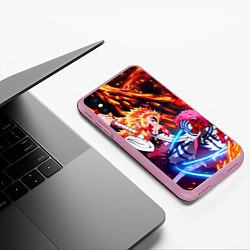 Чехол iPhone XS Max матовый Истребители демонов -аказа, цвет: 3D-розовый — фото 2
