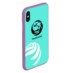 Чехол iPhone XS Max матовый Форма Beastcoast mint, цвет: 3D-фиолетовый — фото 2