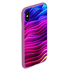 Чехол iPhone XS Max матовый Сине-фиолетовый градиент, цвет: 3D-фиолетовый — фото 2