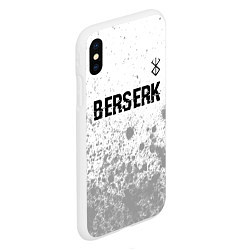 Чехол iPhone XS Max матовый Berserk glitch на светлом фоне: символ сверху, цвет: 3D-белый — фото 2