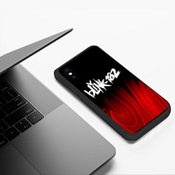 Чехол iPhone XS Max матовый Blink 182 red plasma, цвет: 3D-черный — фото 2