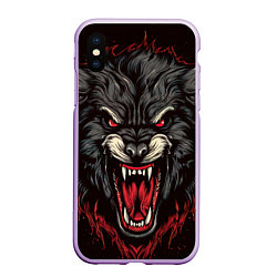 Чехол iPhone XS Max матовый Wolf fantasy, цвет: 3D-сиреневый