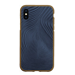 Чехол iPhone XS Max матовый Фантазия антрацит, цвет: 3D-коричневый