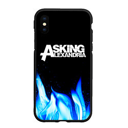 Чехол iPhone XS Max матовый Asking Alexandria blue fire