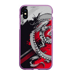 Чехол iPhone XS Max матовый Dragon - Japan style