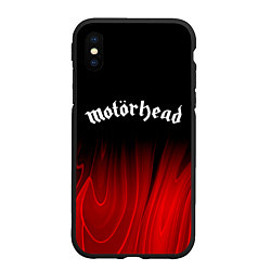 Чехол iPhone XS Max матовый Motorhead red plasma