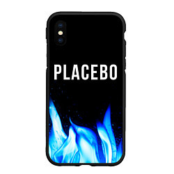 Чехол iPhone XS Max матовый Placebo blue fire