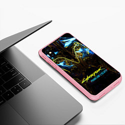Чехол iPhone XS Max матовый Киберпанк 2077 призрачная свобода торс, цвет: 3D-баблгам — фото 2
