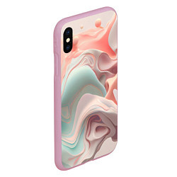 Чехол iPhone XS Max матовый Нюдовый всплеск, цвет: 3D-розовый — фото 2