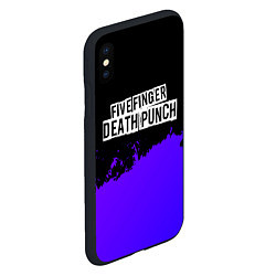 Чехол iPhone XS Max матовый Five Finger Death Punch purple grunge, цвет: 3D-черный — фото 2