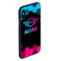 Чехол iPhone XS Max матовый Mini - neon gradient, цвет: 3D-черный — фото 2