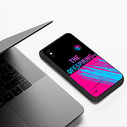 Чехол iPhone XS Max матовый The Offspring - neon gradient: символ сверху, цвет: 3D-черный — фото 2