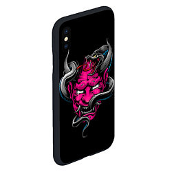 Чехол iPhone XS Max матовый Demon with snake, цвет: 3D-черный — фото 2