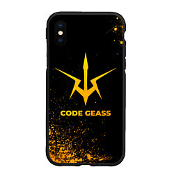 Чехол iPhone XS Max матовый Code Geass - gold gradient, цвет: 3D-черный