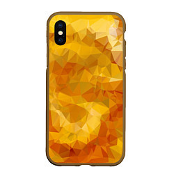 Чехол iPhone XS Max матовый Yellow style, цвет: 3D-коричневый