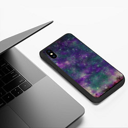 Чехол iPhone XS Max матовый Космос День и ночь, цвет: 3D-черный — фото 2