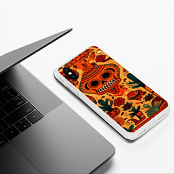 Чехол iPhone XS Max матовый Мариачи Пустыни, цвет: 3D-белый — фото 2