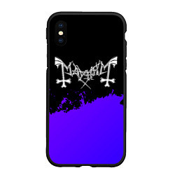 Чехол iPhone XS Max матовый Mayhem purple grunge