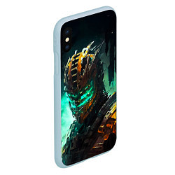 Чехол iPhone XS Max матовый Dead Space horror, цвет: 3D-голубой — фото 2