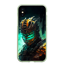 Чехол iPhone XS Max матовый Dead Space horror, цвет: 3D-салатовый