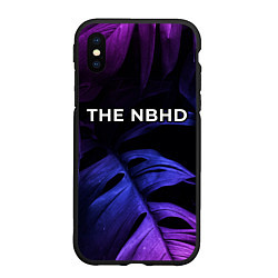 Чехол iPhone XS Max матовый The Neighbourhood neon monstera