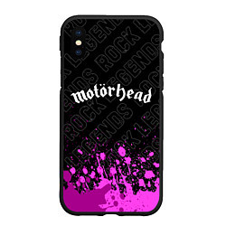 Чехол iPhone XS Max матовый Motorhead rock legends: символ сверху, цвет: 3D-черный