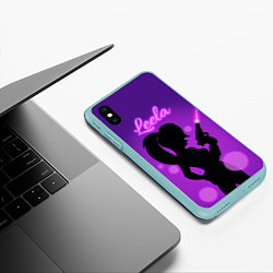 Чехол iPhone XS Max матовый Futurama: Лила, цвет: 3D-мятный — фото 2