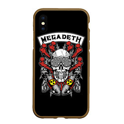 Чехол iPhone XS Max матовый Megadeth - ядерный череп