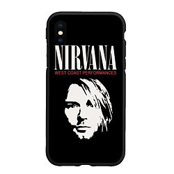 Чехол iPhone XS Max матовый Nirvana - Kurt Cobain