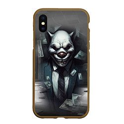 Чехол iPhone XS Max матовый Payday 3 wolf, цвет: 3D-коричневый