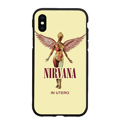 Чехол iPhone XS Max матовый Nirvana - In utero, цвет: 3D-черный