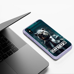 Чехол iPhone XS Max матовый Payday 3 bear, цвет: 3D-светло-сиреневый — фото 2