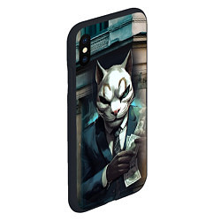 Чехол iPhone XS Max матовый Payday cat, цвет: 3D-черный — фото 2