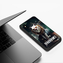 Чехол iPhone XS Max матовый Payday 3 lion, цвет: 3D-черный — фото 2