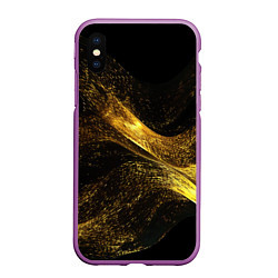 Чехол iPhone XS Max матовый Золотая пыльца