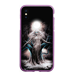 Чехол iPhone XS Max матовый Наваждение славянский призрак, цвет: 3D-фиолетовый
