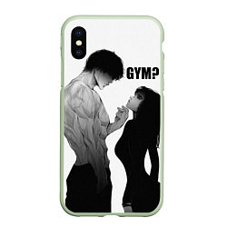 Чехол iPhone XS Max матовый Gym?, цвет: 3D-салатовый