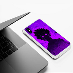 Чехол iPhone XS Max матовый Mob Psycho Rage, цвет: 3D-белый — фото 2