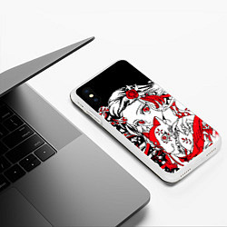 Чехол iPhone XS Max матовый Клинок рассекающий демонов - незуко комадо, цвет: 3D-белый — фото 2