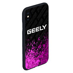 Чехол iPhone XS Max матовый Geely pro racing: символ сверху, цвет: 3D-черный — фото 2