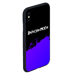 Чехол iPhone XS Max матовый Depeche Mode purple grunge, цвет: 3D-черный — фото 2