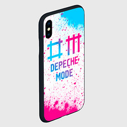 Чехол iPhone XS Max матовый Depeche Mode neon gradient style, цвет: 3D-черный — фото 2