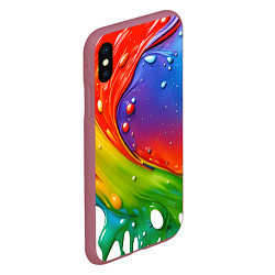 Чехол iPhone XS Max матовый Палитра цветов, цвет: 3D-малиновый — фото 2