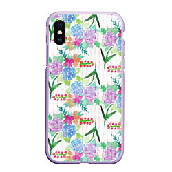 Чехол iPhone XS Max матовый Spring spirit, цвет: 3D-светло-сиреневый