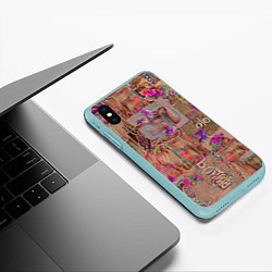 Чехол iPhone XS Max матовый Бохо шик - дух свободы, цвет: 3D-мятный — фото 2