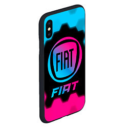 Чехол iPhone XS Max матовый Fiat - neon gradient, цвет: 3D-черный — фото 2