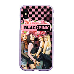 Чехол iPhone XS Max матовый Blackpink - girls, цвет: 3D-светло-сиреневый